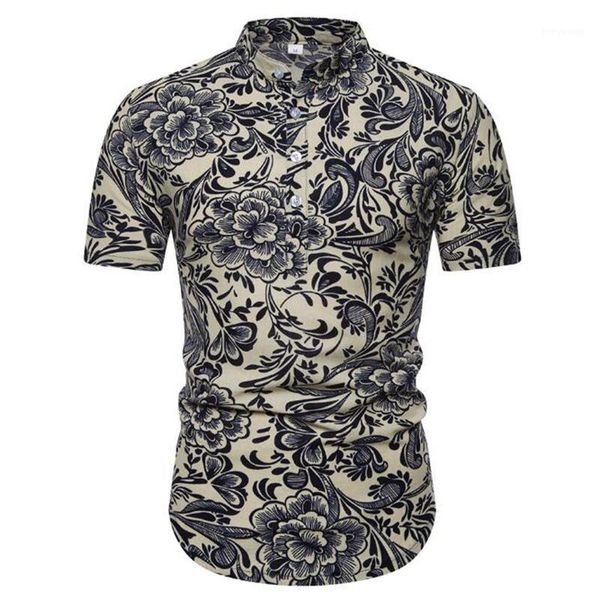 

moda veloce mens half printed shirts men shirt summer hawaii men slim fit shirts short sleeves1, White;black