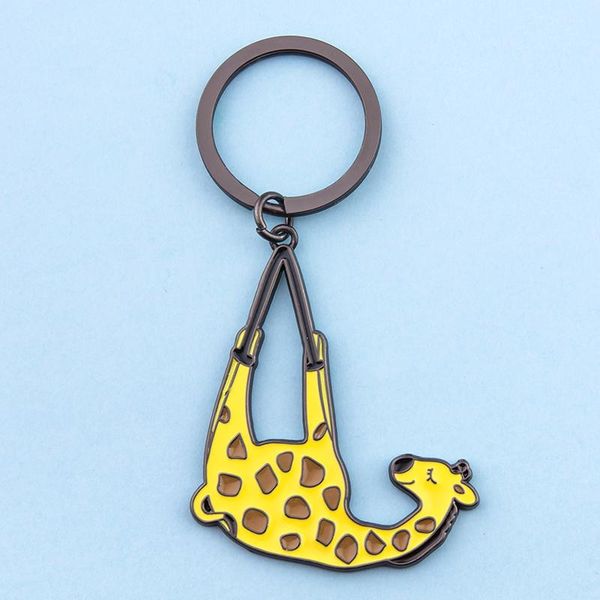 

cute giraff key rings kawaii animal women girl car keyring purse pendant bag charm key chain holders lovers couples gift bbykoo