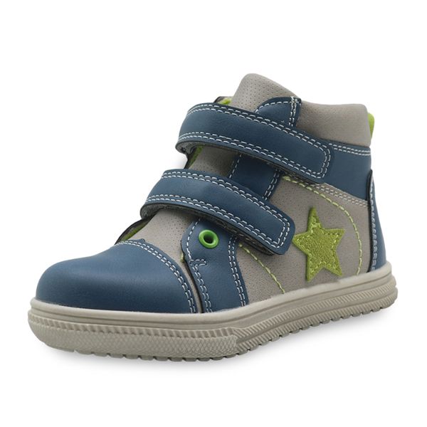 

apakowa boys pu leather children's shoes with zip fashion toddler kids ankle patched spring autumn boots eur 22-27, Black