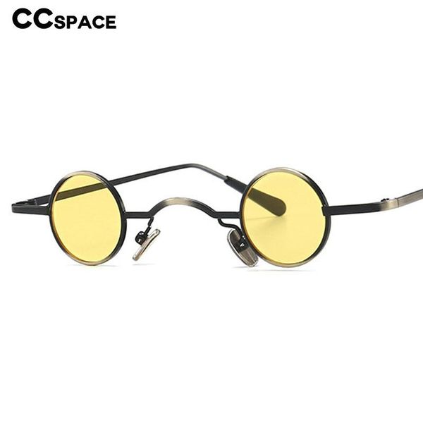

sunglasses 46152 steam punk samll round men women fashion shades uv400 vintage glasses, White;black