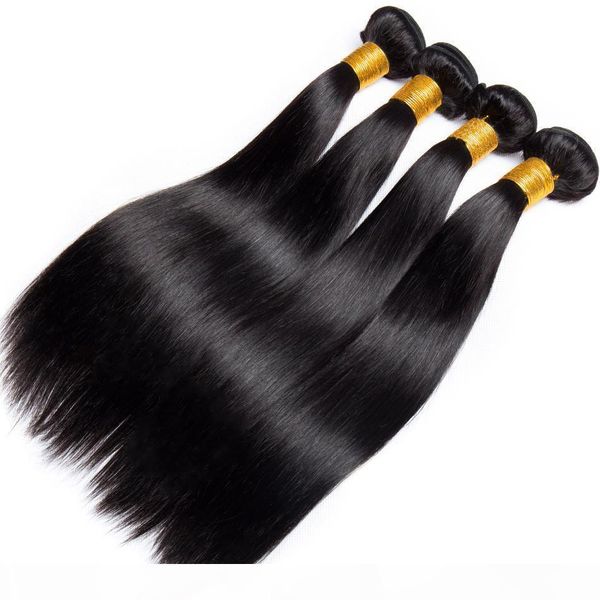 

bundles with 6x6 closure human hair bundles with closure peruvian straight human hair extensions virgin hair bundles with lace closure, Black;brown