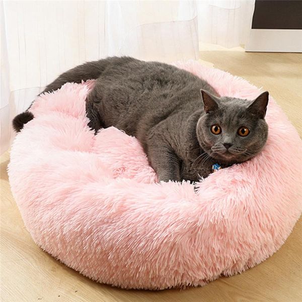 

cat beds & furniture puppby dog round bed winter warm sleeping bag long plush soft calming cotton mats sofa for dogs mat pet