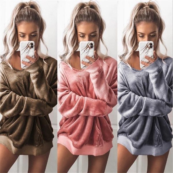 

women's plus streetwear pullover women long sweatshirt hoodies velvet hoodie pink sleeve coat iqiag, Black;white