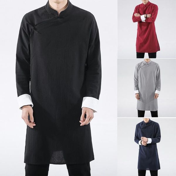

2019 men casual shirts new national shirt men's new style fashion stamped long sleeve shirt printed long-sleeved blouse1, White;black