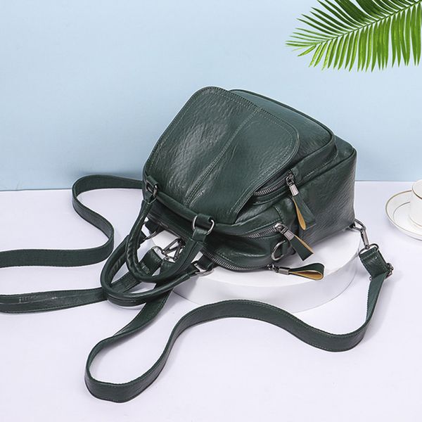 

ranhuang new 2019 women small backpack pu leather fashion backpack teenage girls casual bags double shoulder school bags black c0125