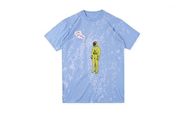 

19ss travis sco astroworld tour astronaut t-shirt tie dye fabric streetwear hip hop astroworld tshirt harajuku tees men1, White;black