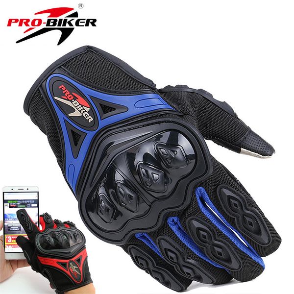 

motorcycle glove touch screen men cycling racing full finger summer motorbike moto bicycle bike breathable motocross luvas, Blue;gray