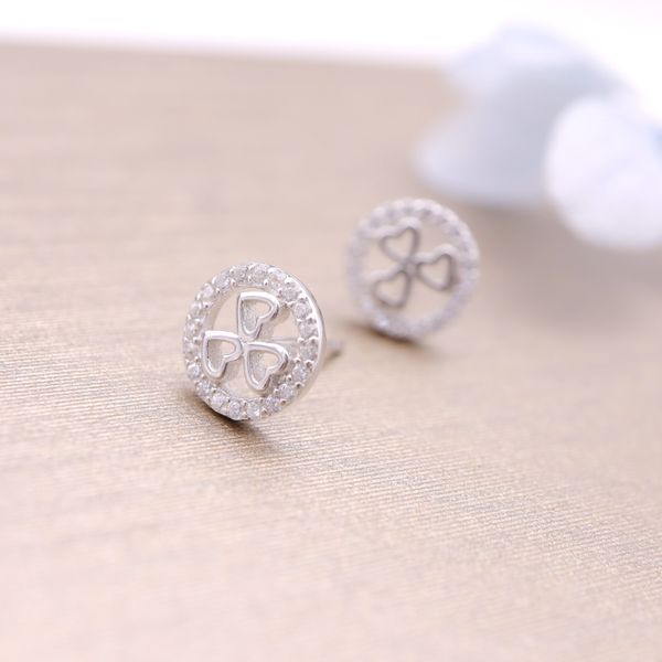 

hengsheng s925 silver cross-border one product dropshipping-ring love romantic fashion korean style simple zircon stud earrings womens earri, Golden