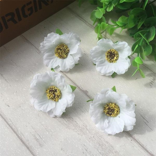 

10шт много 4см mini silk цветет вишня малые искусственные розы цветы головки мака венок свадебные украшения для скрапбукинга sqcybe