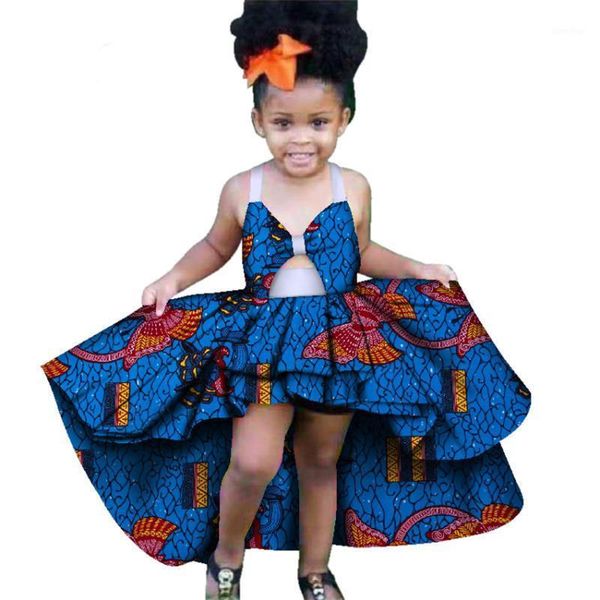 

african summer 2019 news traditional dashiki print dress for girl kids costume ethnic bow-knot infant african dresses for women1, Red