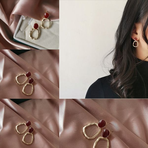 

nqae stud stud cubic zirconia stud for colorful acrylic butterfly earrings earringsside lady earring women korean, Golden