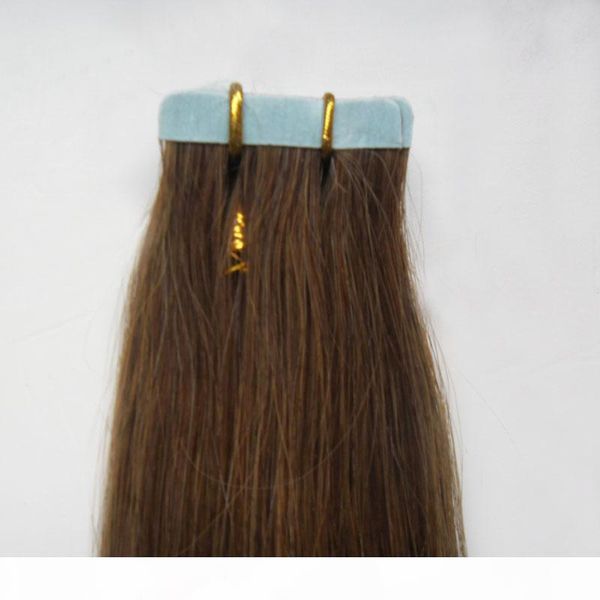 

tape in human hair extensions 100g 40pcs remy human hair extensions 40 pieces extensions straight hair bundle, Black