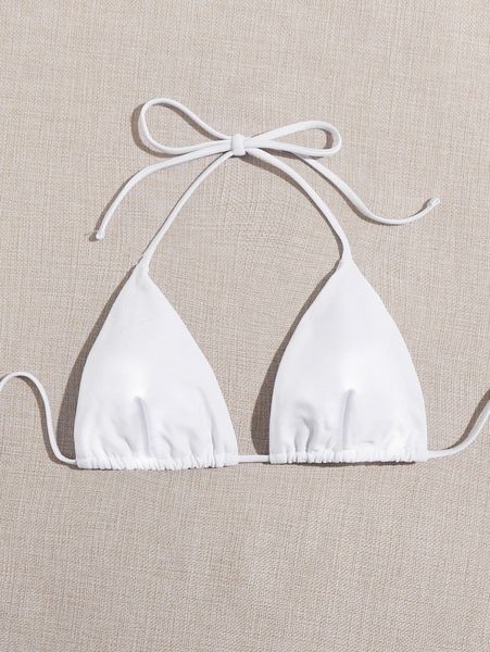 

triangle halter bikini t6so#, White;black