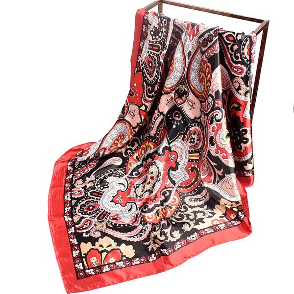 

fashion spring 2021 new cashew print silk soft scarf women's scarf wholesale, Blue;gray