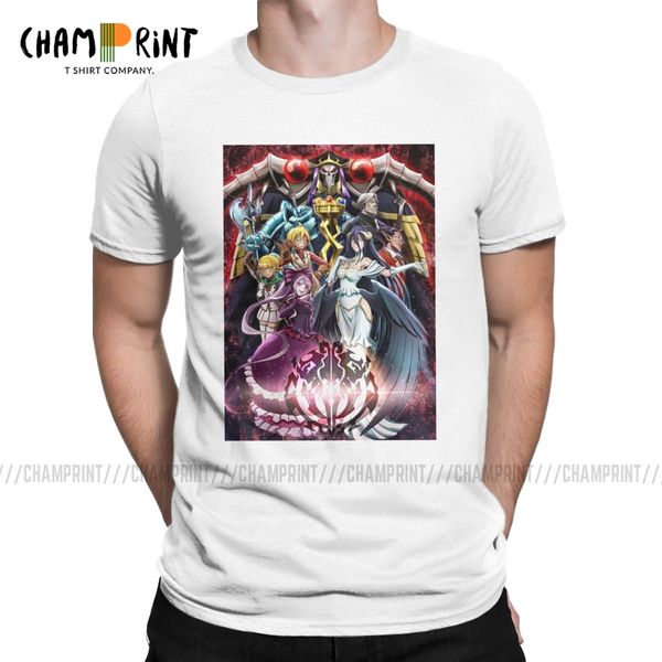 

overlord anime ainz ooal gown t-shirt men vintage pure tee shirt o neck short sleeve t shirt summer sport hooded sweatshirt hoodie