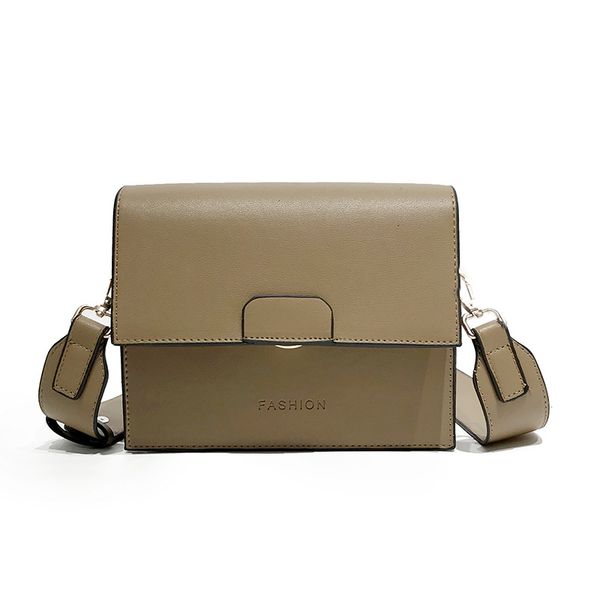 

fashion pu leather crossbody bag female ladies clutch black khaki casual small school bag with box bolso mujer