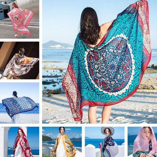 

thicken 90x180cm bikini bathing swimwear cover up sarong wrap scarf twill cotton pareo beach cover ups women large beach dress, Black;gray