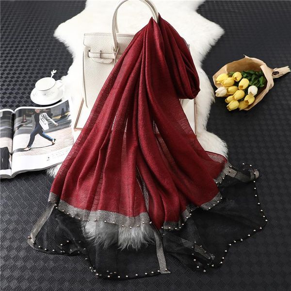 

2020 летних женщин шелковый шарф моды длинные размеры шали леди обертывания дизайнер pashmina beach scoles pearl flobard женский органза wmt, Blue;gray