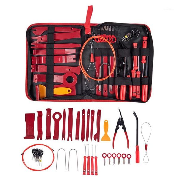 

portable 40pcs car trims removal tools for door window radio disassembly removal tool kits car basic accessories1