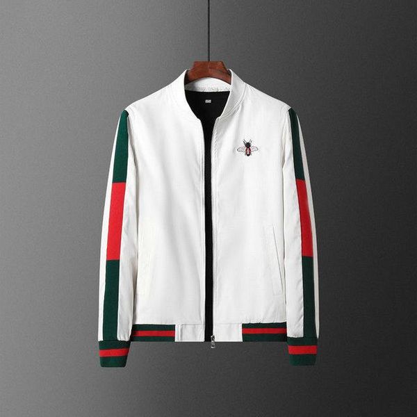 

autumn 2020 new men's personality brand fashion designer jacket embroidery printing polyester jacket, Black;brown