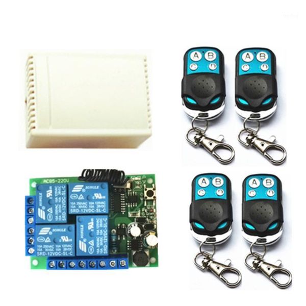 

remote controlers 433mhz ac 85v -250v wireless 4ch radio frequency transmitter control switch for rf relay receiver of garage door opener l1