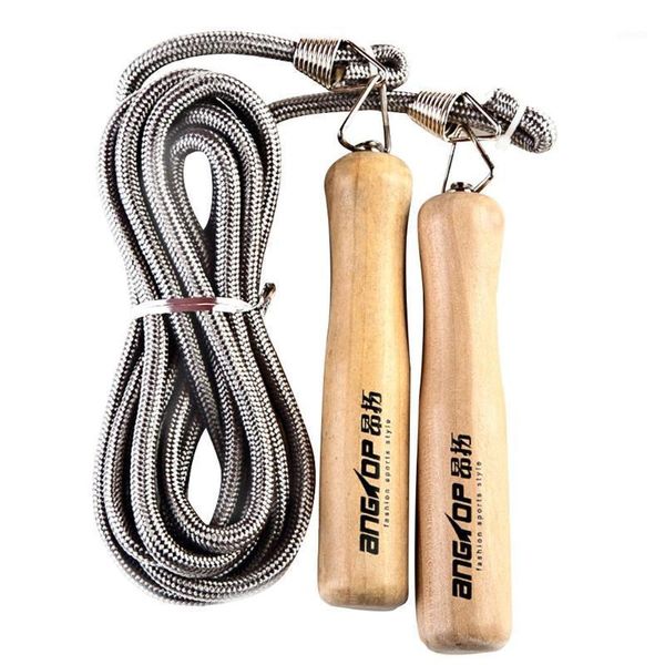 

jump ropes cotton fitness rope wooden handle skipping sports skipping1