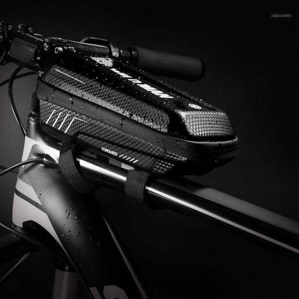

car & truck racks wildman cycling bike bicycle front tube bag waterproof frame big capacity mtb pannier case accessories1
