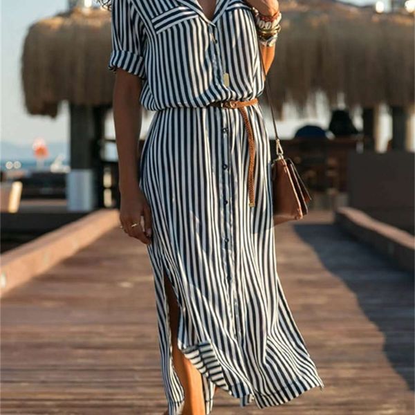 

sleeve new shirt striped belt long drs, Black;gray