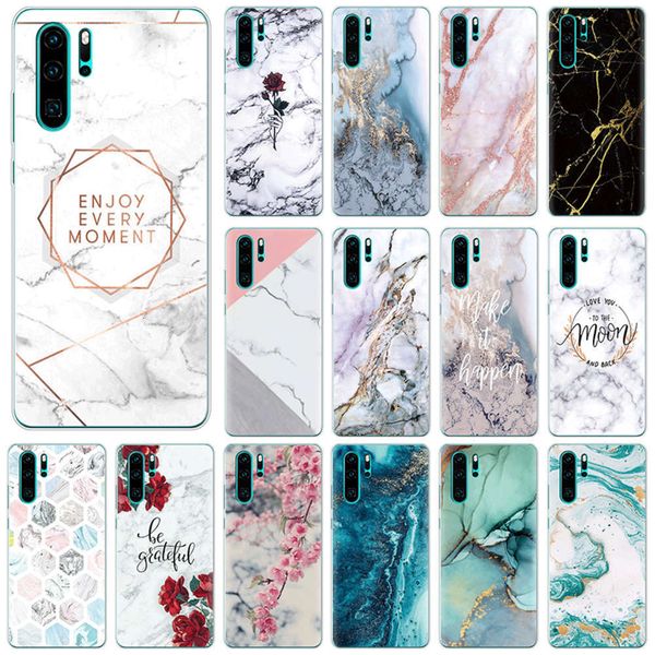 

sewqmarble silicone sheath huawei p30 pro p30pro 6.47 "mobile phone cover tpu shockproof cover"vtrvgt
