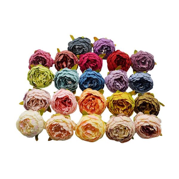 

1 шт 8cm большой искусственный цветок пиона головки diy шелковые головки цветка для венчания главная партия украшения цветы поддельный цвето