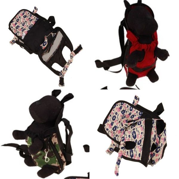 

pet carrier zipper dog carriers portable flexible go out lip print rucksack ventilation stretch legs dogs backpack camouflage 17 3dk c2