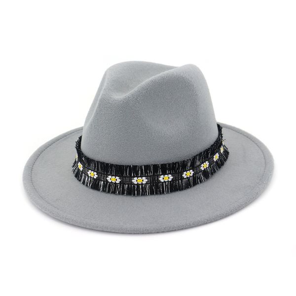 

fashion floral accessories women men vintage blower jazz dance hat trilby derby cap jazz fedora felt gambler hats, Blue;gray