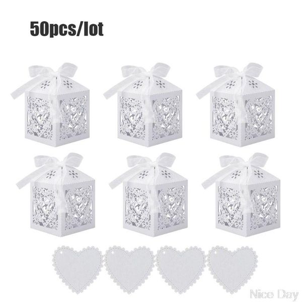 

50 шт party favor box 50 ленты и blank lovetag свадебное украшение a08 20 dropship