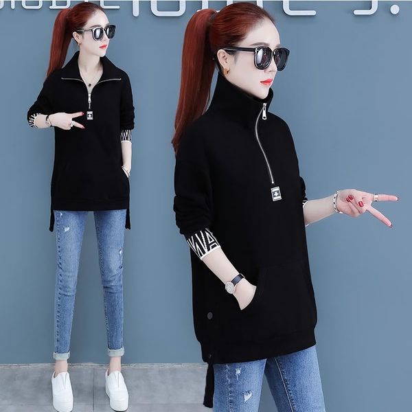 

lazy style autumn and winter women's new fashion in 2020, Black