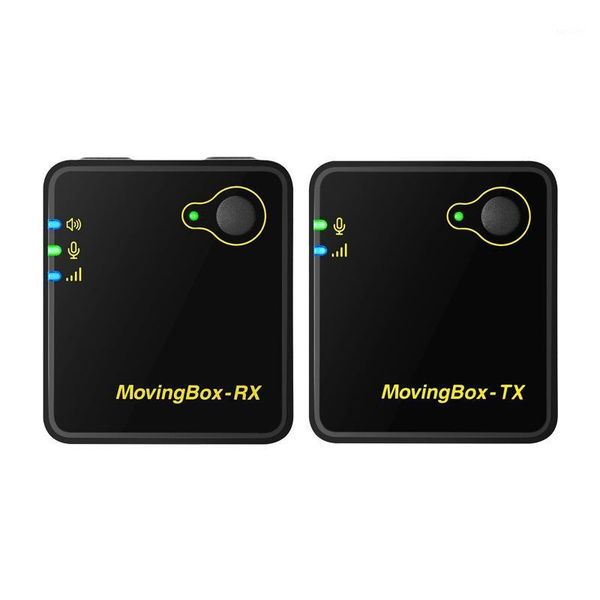 

movingmic wireless lavalier microphone 2 channels 2.4g mini lapel microphone for smartphone youtube interview movingbox1