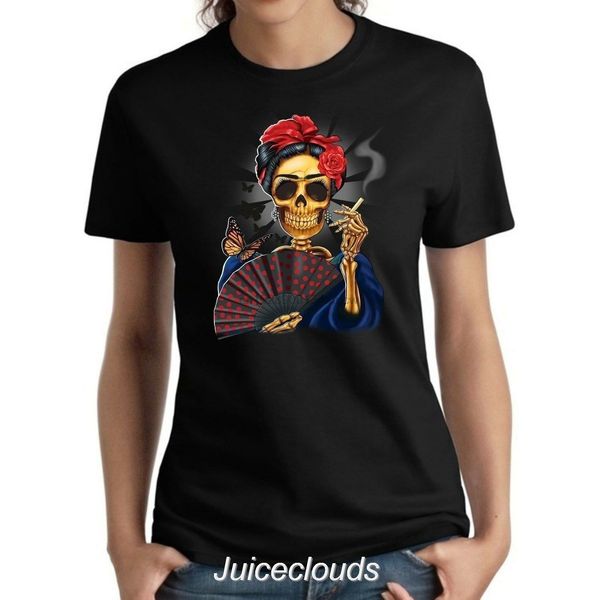 

latin skeleton ladies shirt skull portrait mexican paint women's tee new sport hooded sweatshirt hoodie