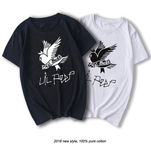 

sport eu size streetwear t shirt men cotton short sleeve t-shirt o-neck black summer tshirt hip hop tee lil peep