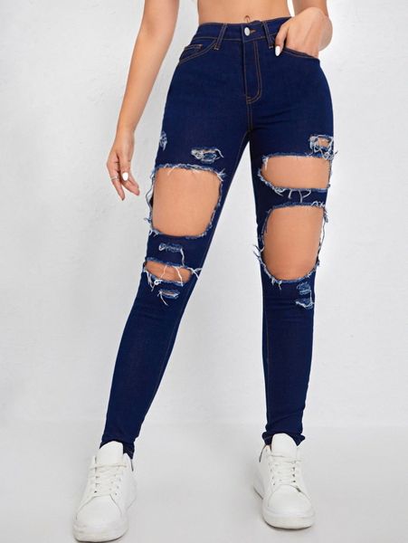 

ripped pocket front button fly jeans e0xz#, Blue