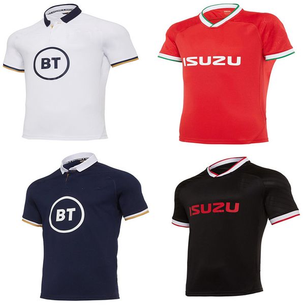 

2020 2021 wales scotland rugby jersey 2020 2021 home away welsh scottish shirt maillot camiseta maglia size s-5xl, Black;gray