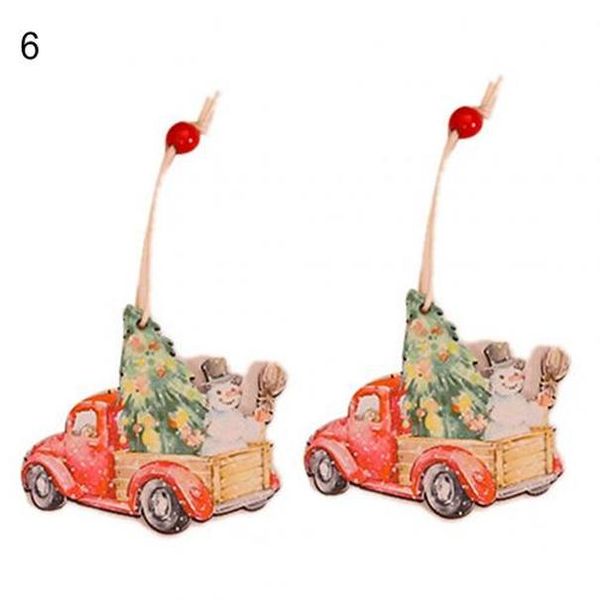 

2pcs wooden car house christmas tree hanging decorations party ornaments beautiful decoration for christmas tree easy hang jlledt yeah2010