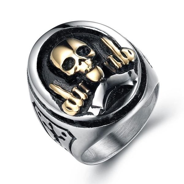 

провокационные средний палец кольцо черепа мужская hip hop punk party gift jewelry провокационные средний веб-сайты, чтобы купить оптом wmtx, Bronze;silver