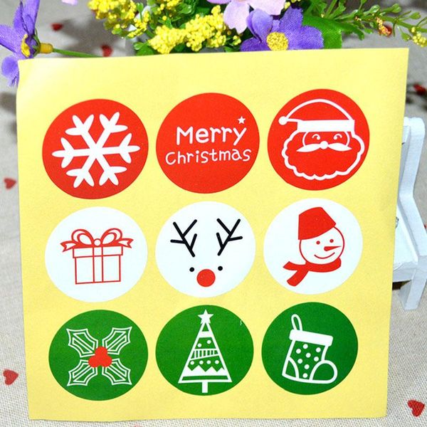 

с рождеством крафт ручной работы наклейки card box пакет санта этикетки герметизация наклейки свадебный декор для вечеринок поздравительная
