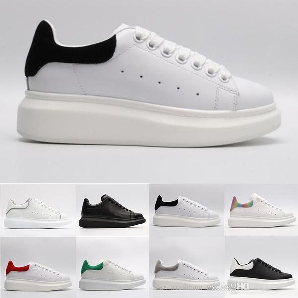 

2020 горячие ace черный белый квинс мода роскошные кожаные ботинки для девочек женщин мужчин черное золото красный серый комфортный плоский, Black