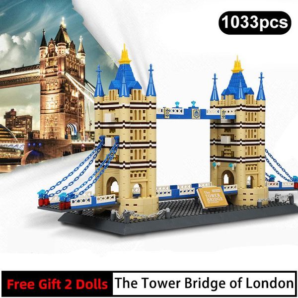 

знаменитая архитектура строительные блоки нотр-дам де париж башня мост лондонской модели мир классические кирпичи модель детские игрушки под