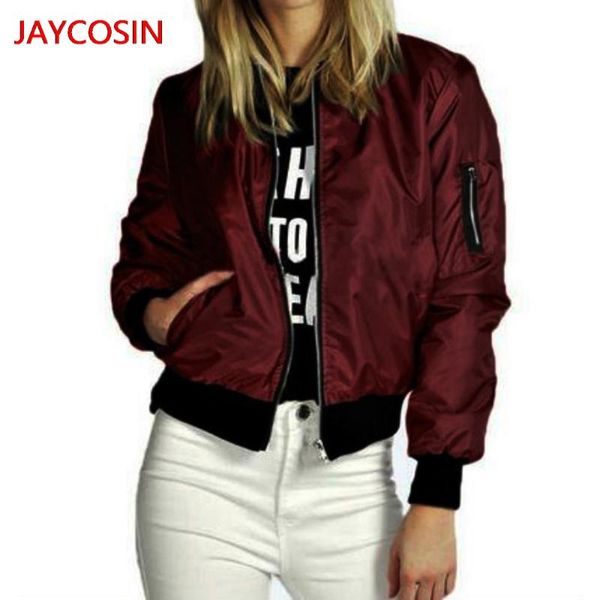 JAYCOSIN Giacca da donna New Fashion Women Slim Biker Motorcycle Soft Zipper Short Coat Jacket Vendita calda L400826