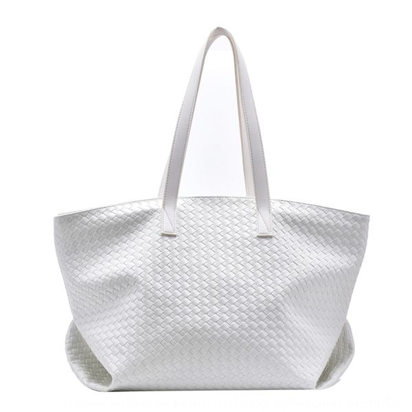 

women's 2020 new fashion woven shoulder woven large capacity pu shoulder bag versatile fashion women's temperament simple bag csl1