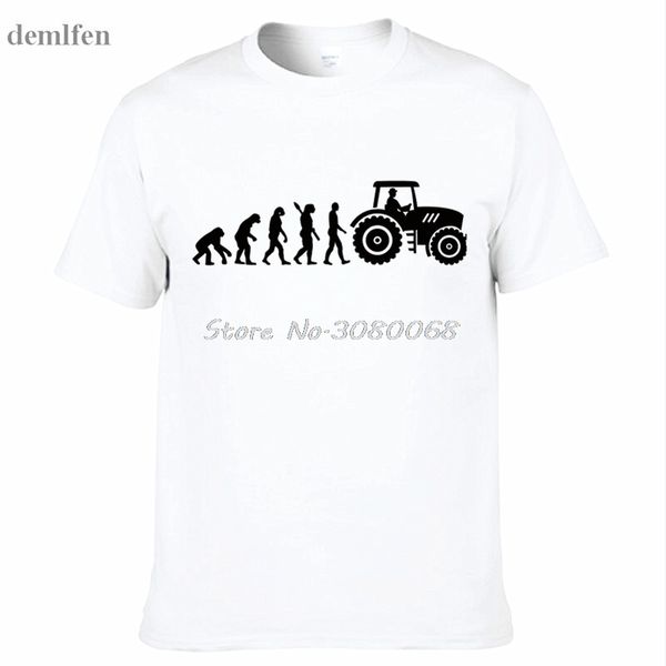 

men's brand fashion o-neck t shirt evolution tractor funny t-shirt casual fashion short sleeve cool tees sport hooded sweatshirt hoodi
