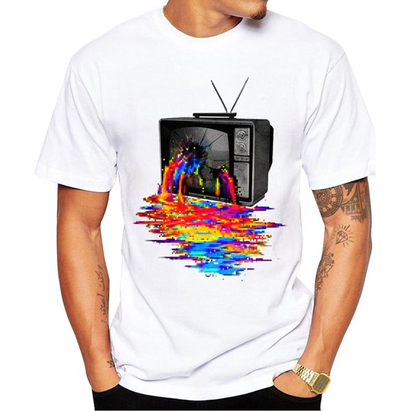 

summer t shirt fashion pixel overload design t shirt short sleeve hipster vintage television tees cool sport hooded sweatshirt hoodie