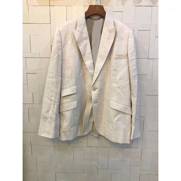 

women's thin coat linen linen beige 2019 spring and autumn long sleeves casual loose simple suit jacket1, Black;brown