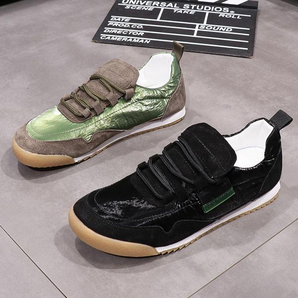 

european tide young men casual shoes punk sneakers flat loafers hip hop man skateboard tennis shoes zapatillas hombre, Black